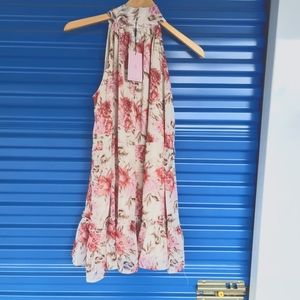 Hello Molly brand new floral dress small white/red flowers